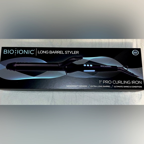 Bioionic 1 inch long barrel curling iron - Picture 1 of 4